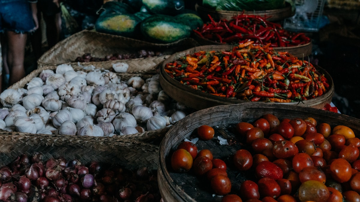 Verdure biologiche fresche al mercato